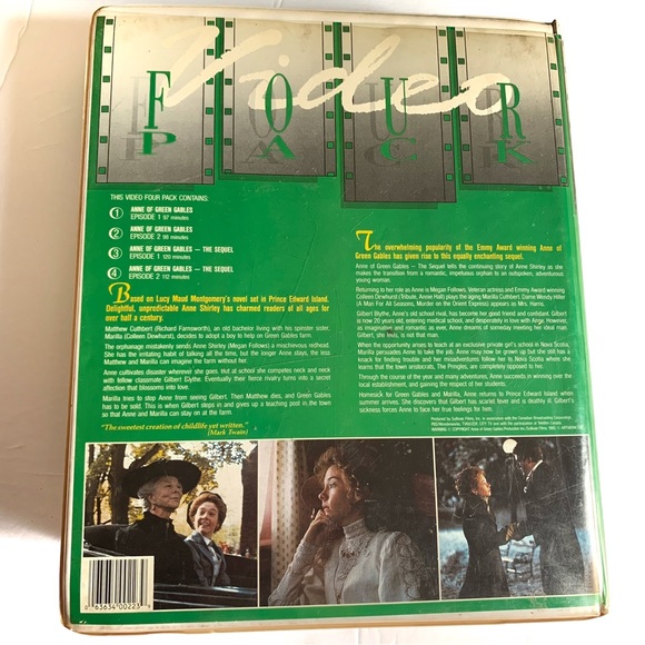 Anne of Green Gables 4 VHS Video Pack Collection Complete Box Set - Picture 2 of 10
